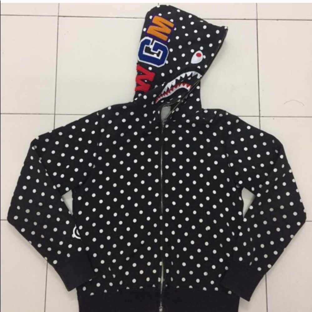 FREE SHIPPING ❤️rare❤️polka dot bape hoodie